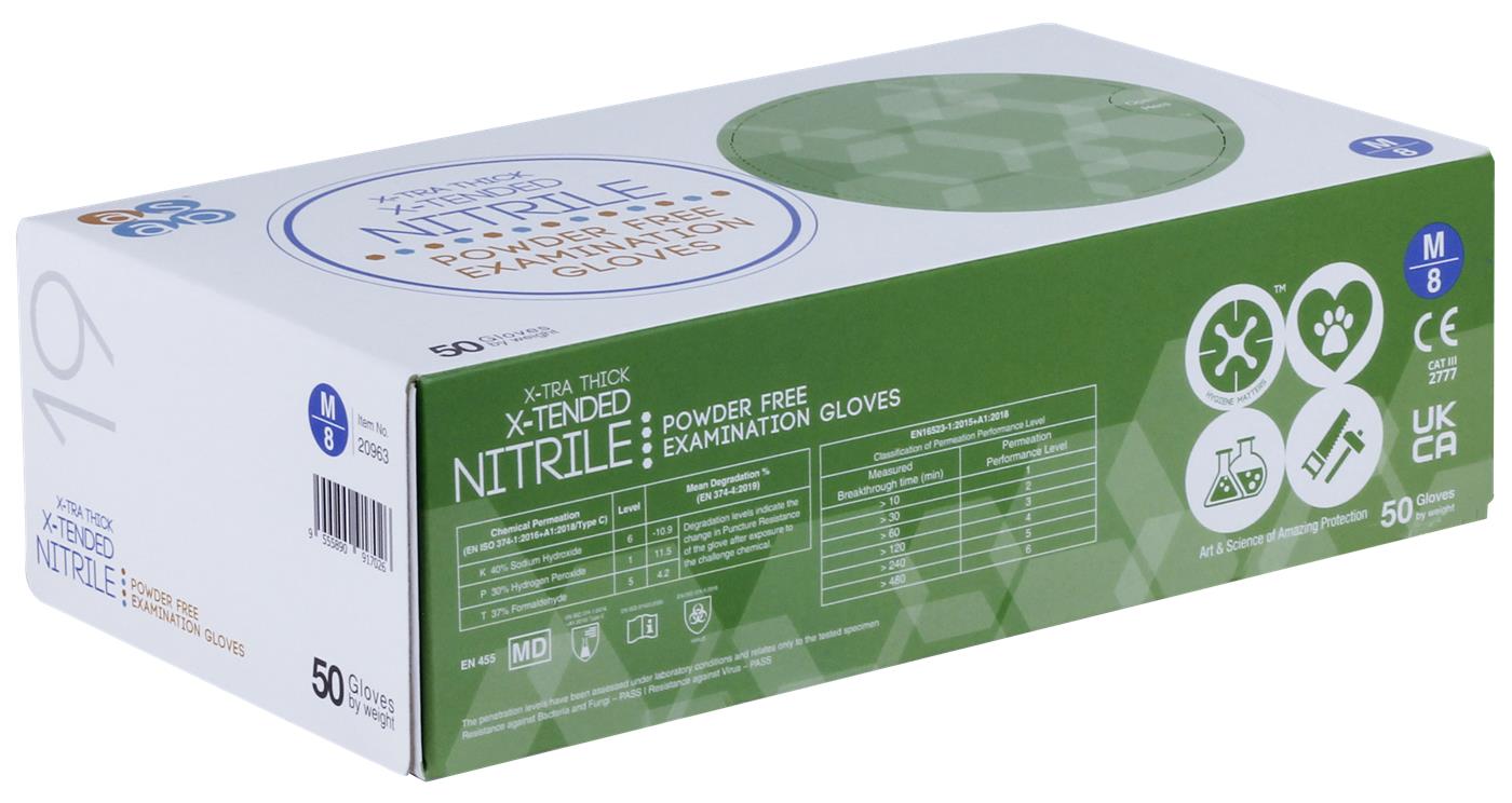 ASAP X-TRA THICK LONG CUFF Black Nitrile Gloves (Powder Free - Foto 4