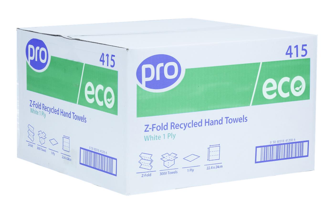 PRO Z-Fold White 1 Ply Paper Towel