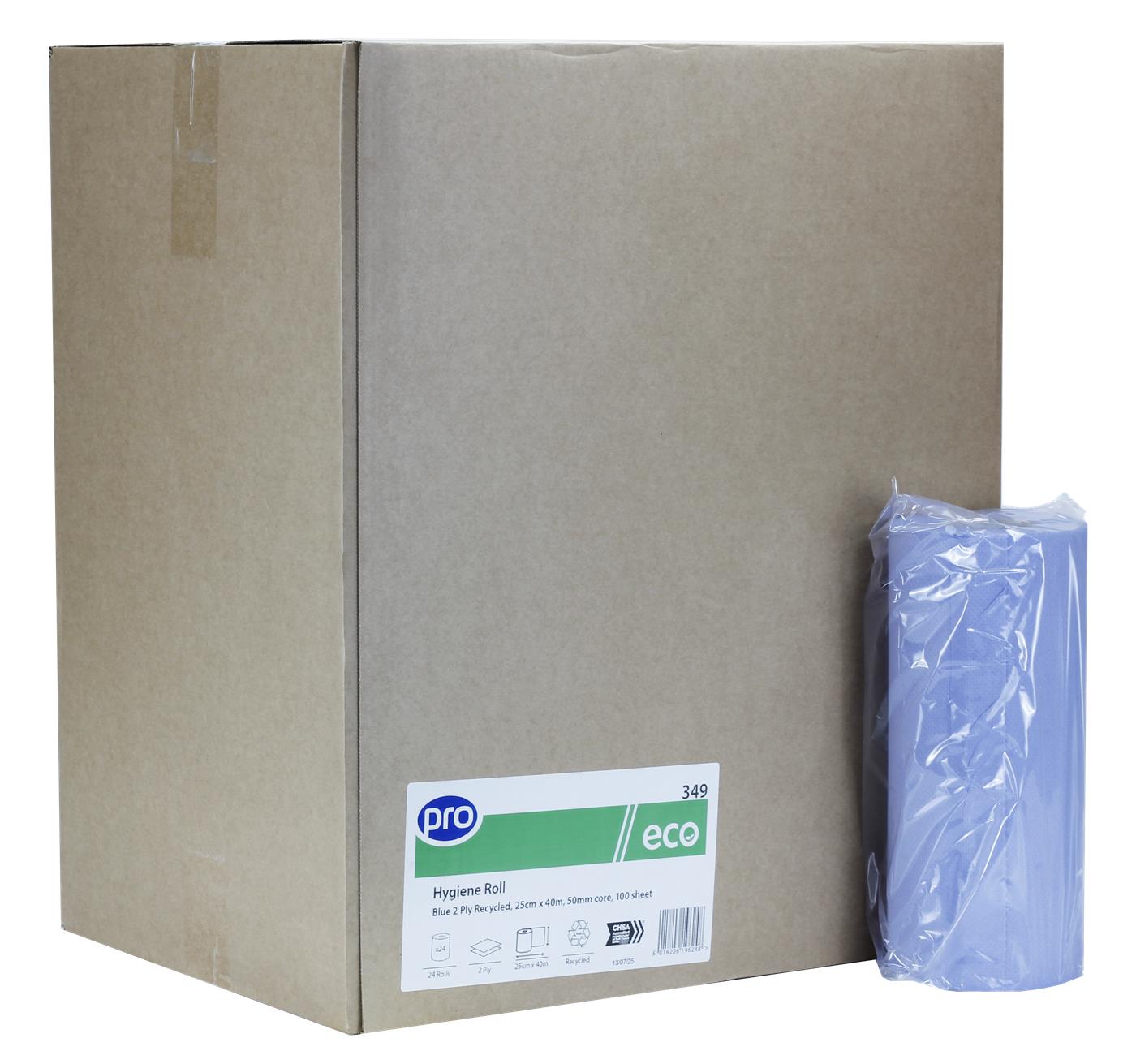 PRO Hygiene Roll 2 Ply Blue Recycled