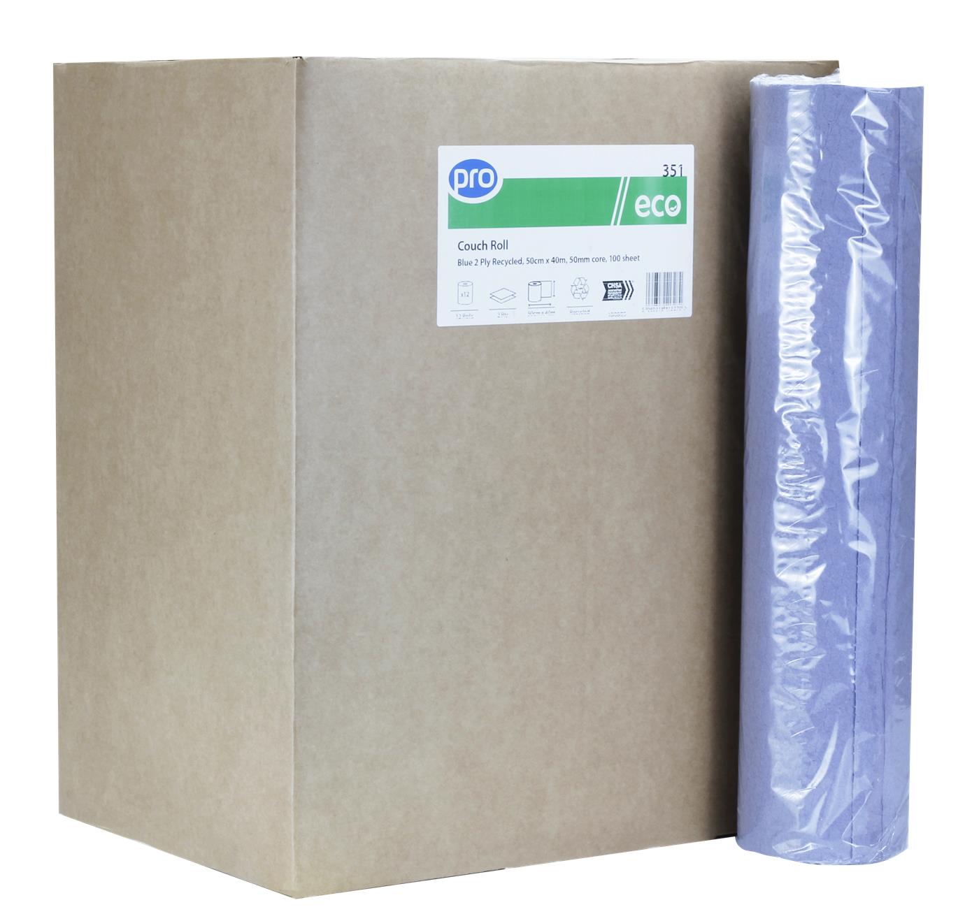 PRO Couch Roll 2 Ply Blue Recycled
