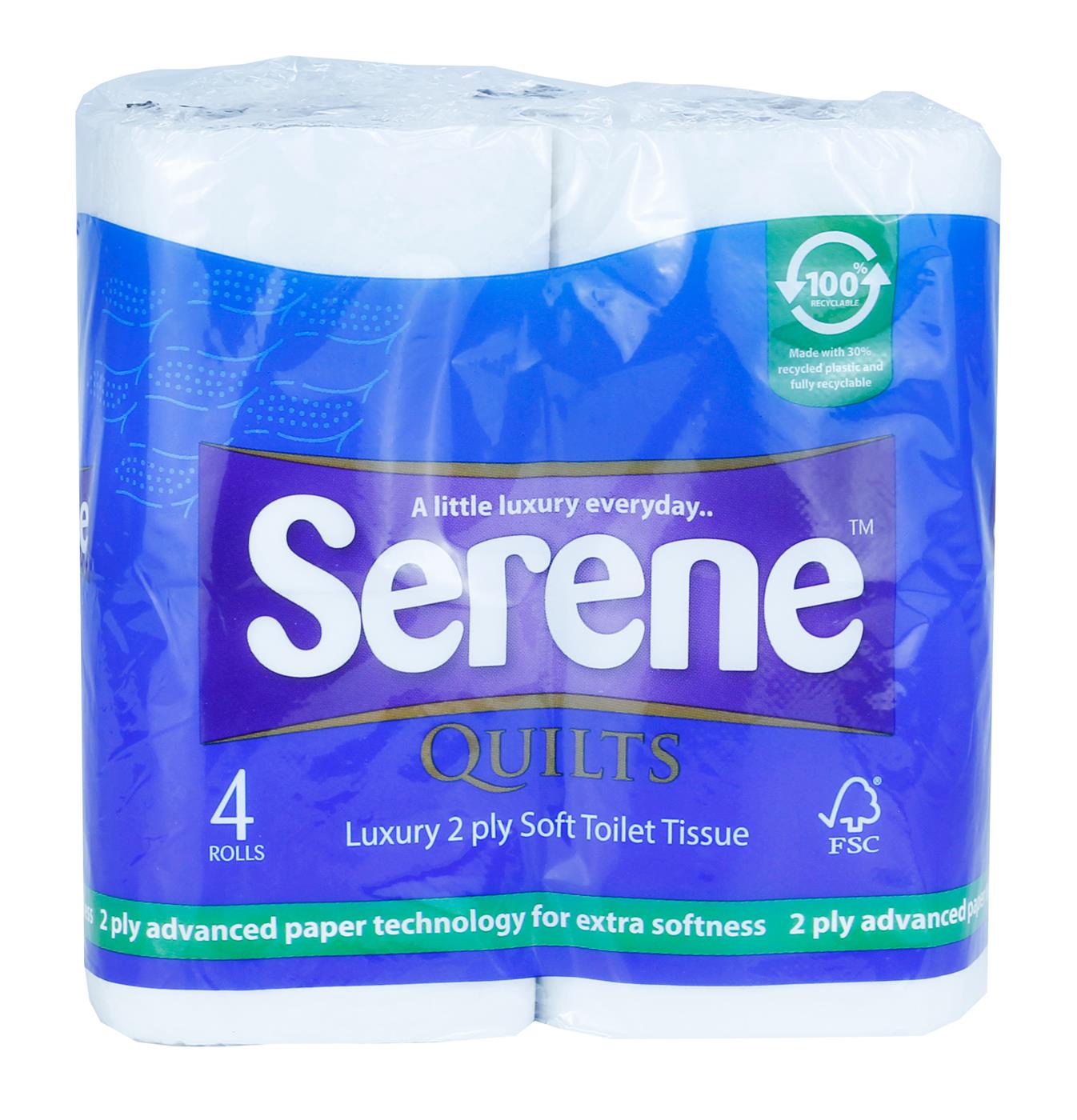 Serene 2 Ply Quilted Toilet Rolls 200 Sheet 40 Rolls
