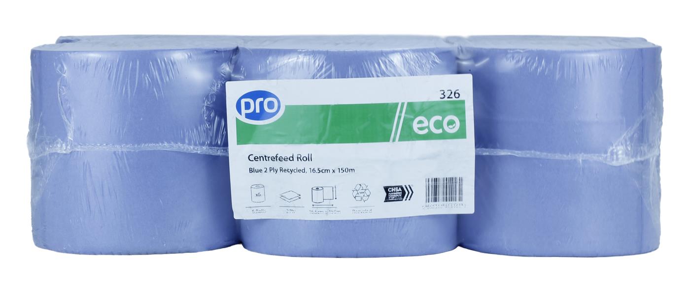 PRO 2 Ply Centrefeed Roll 16.5cm x 150m