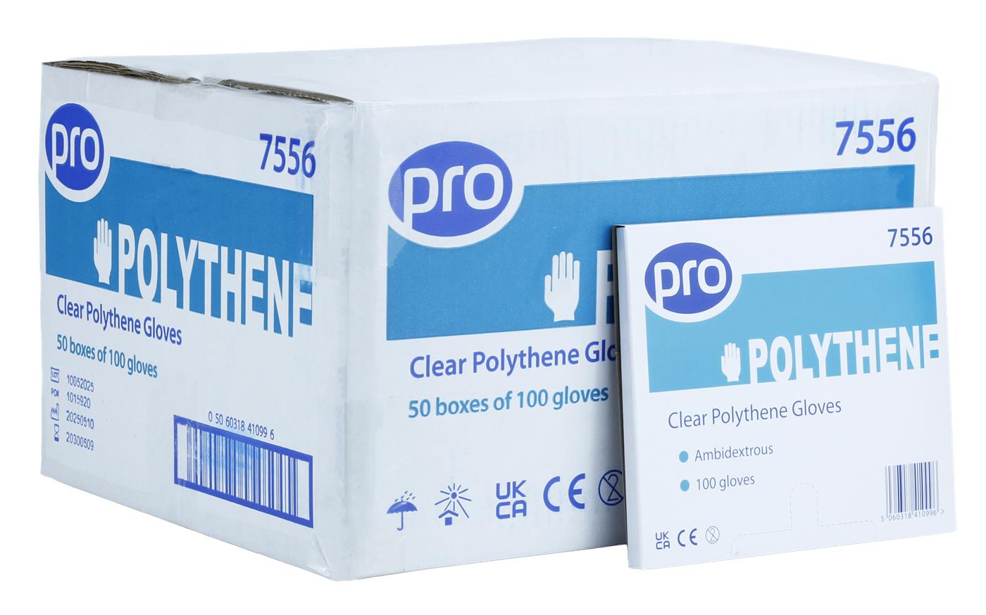 PRO Clear Polythene Gloves Boxed