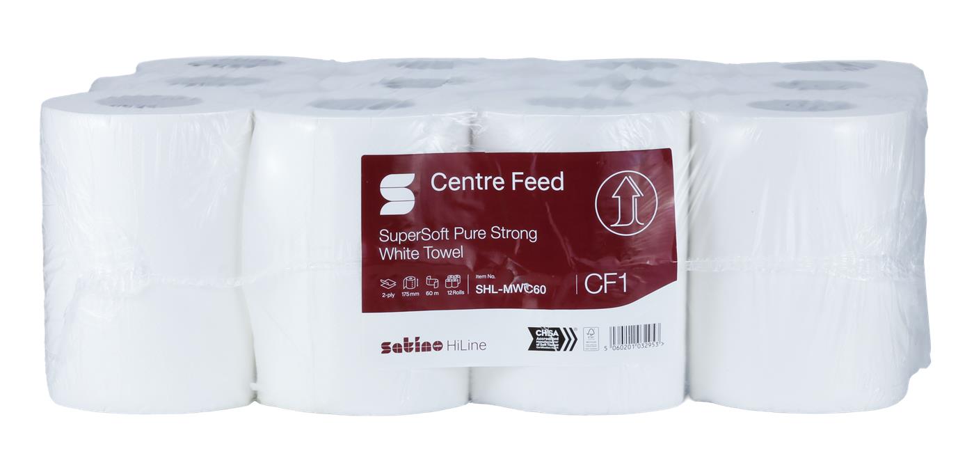 White Economy 2 Ply Mini Centrefeed Roll