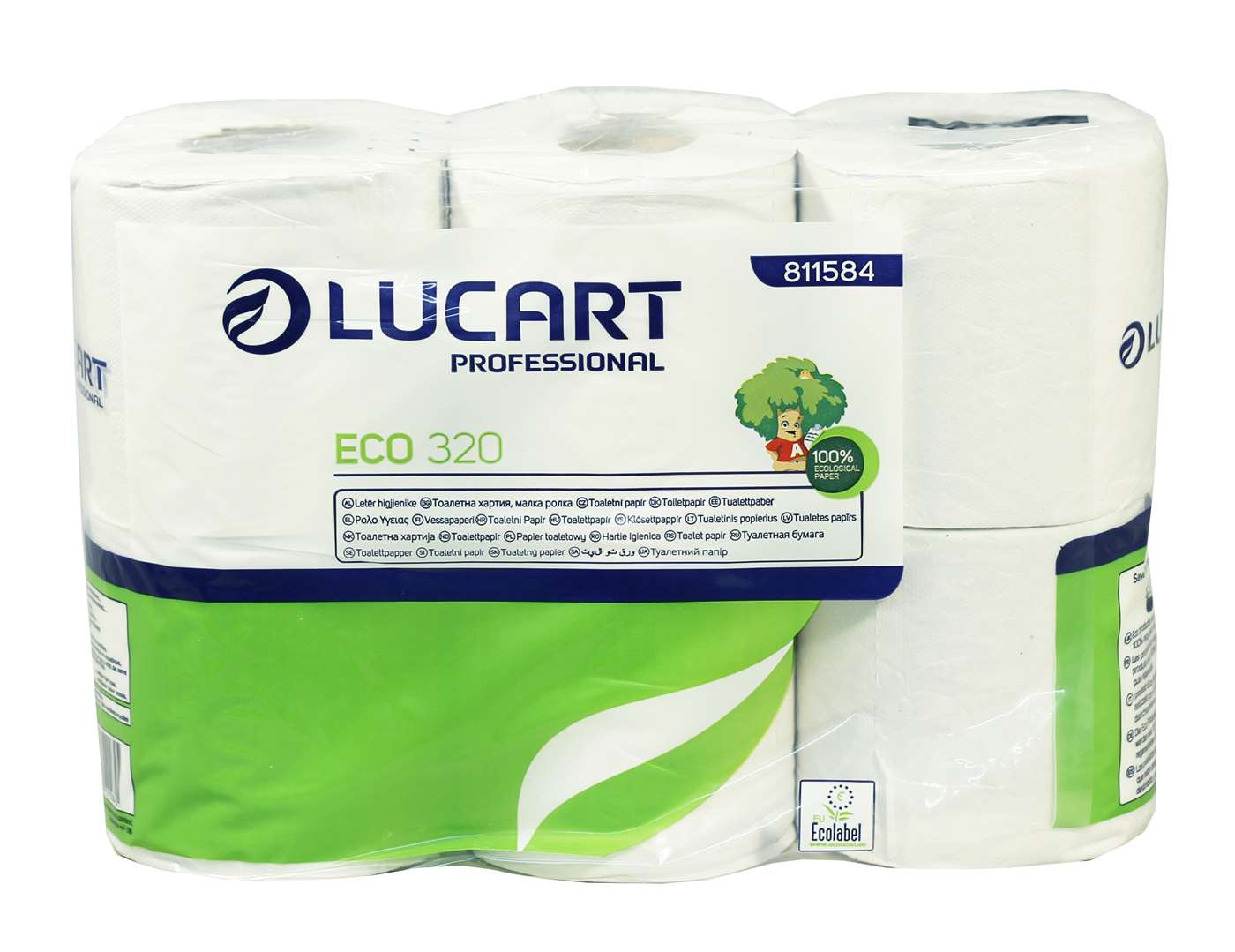 Lucart Eco 2 Ply Toilet Rolls 320 Sheet 811584