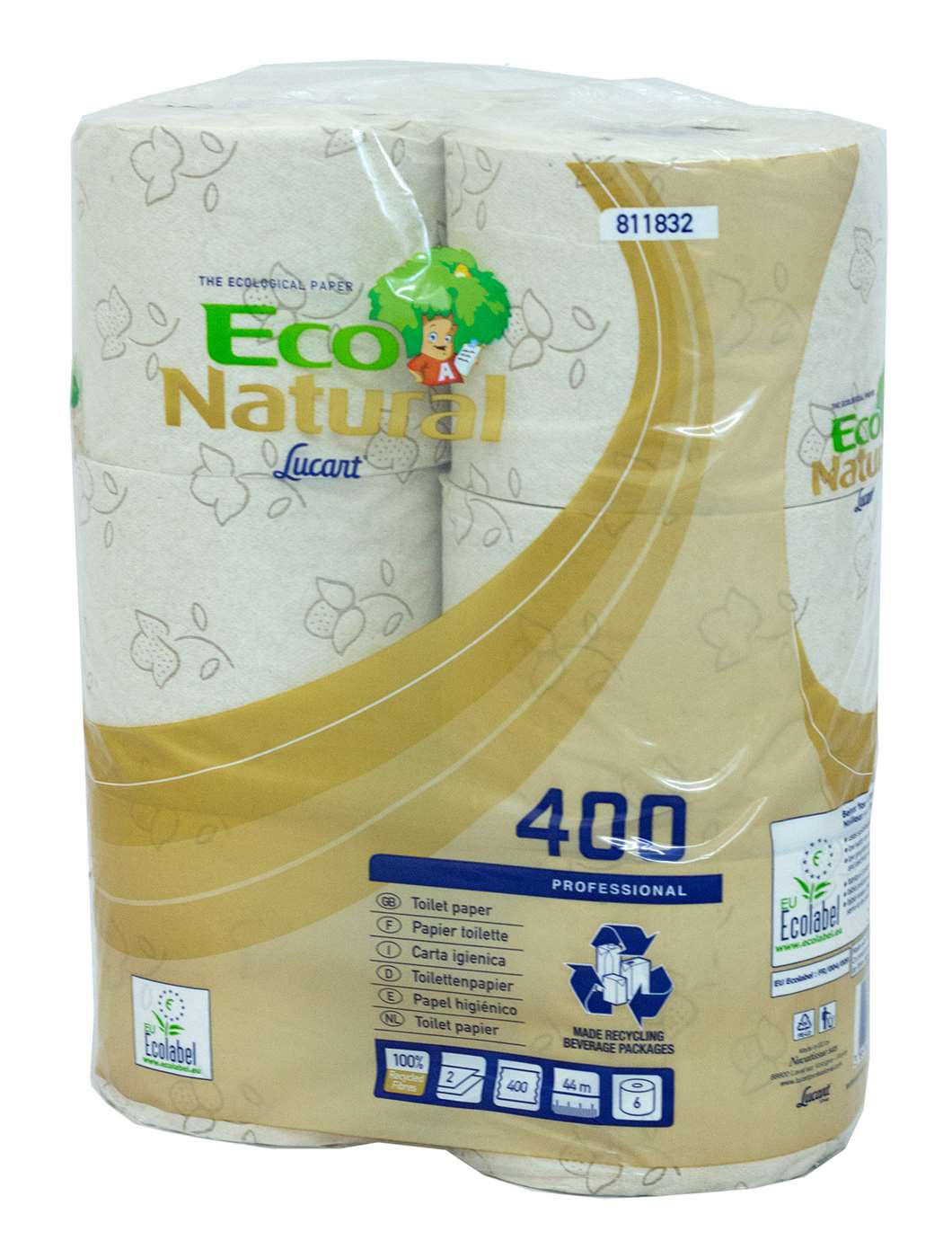 EcoNatural 2 Ply Toilet Rolls 400 Sheet
