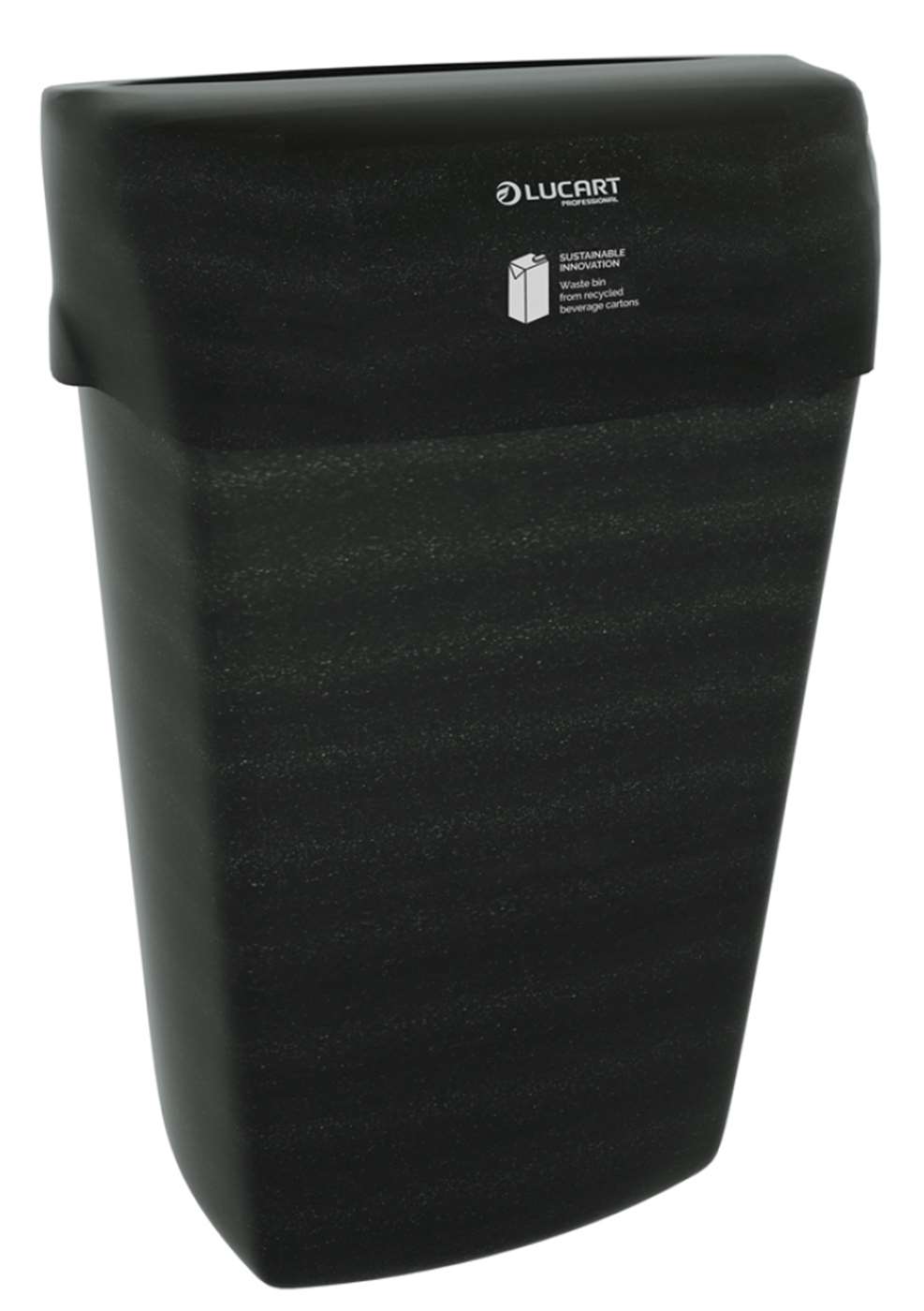 Lucart Black Alpe 23 Litre Waste Bin
