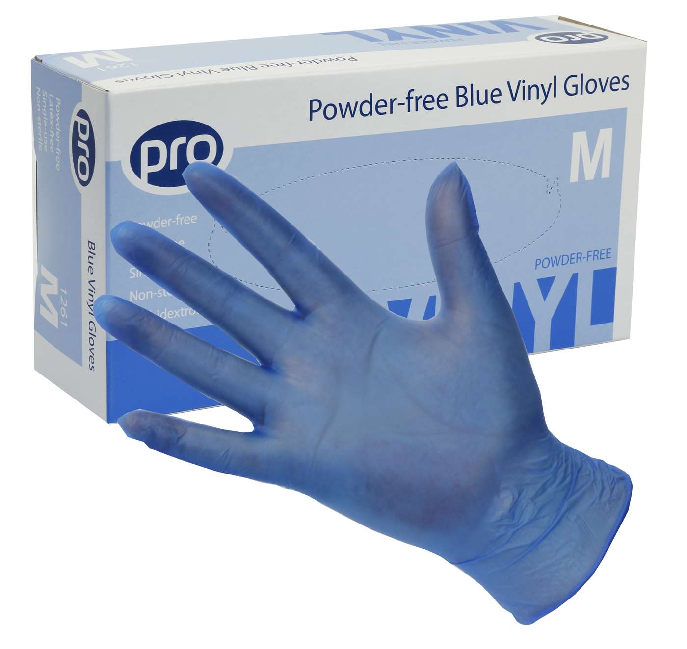 PRO Powder-Free Blue Vinyl Gloves