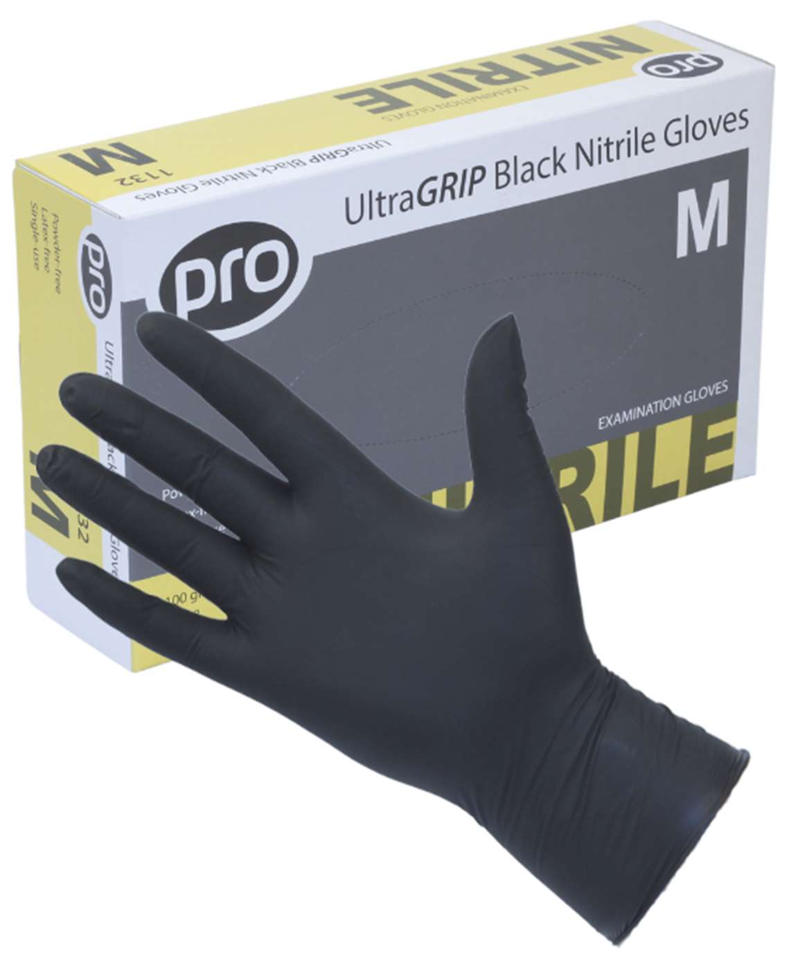 PRO UltraGRIP Black Nitrile Gloves