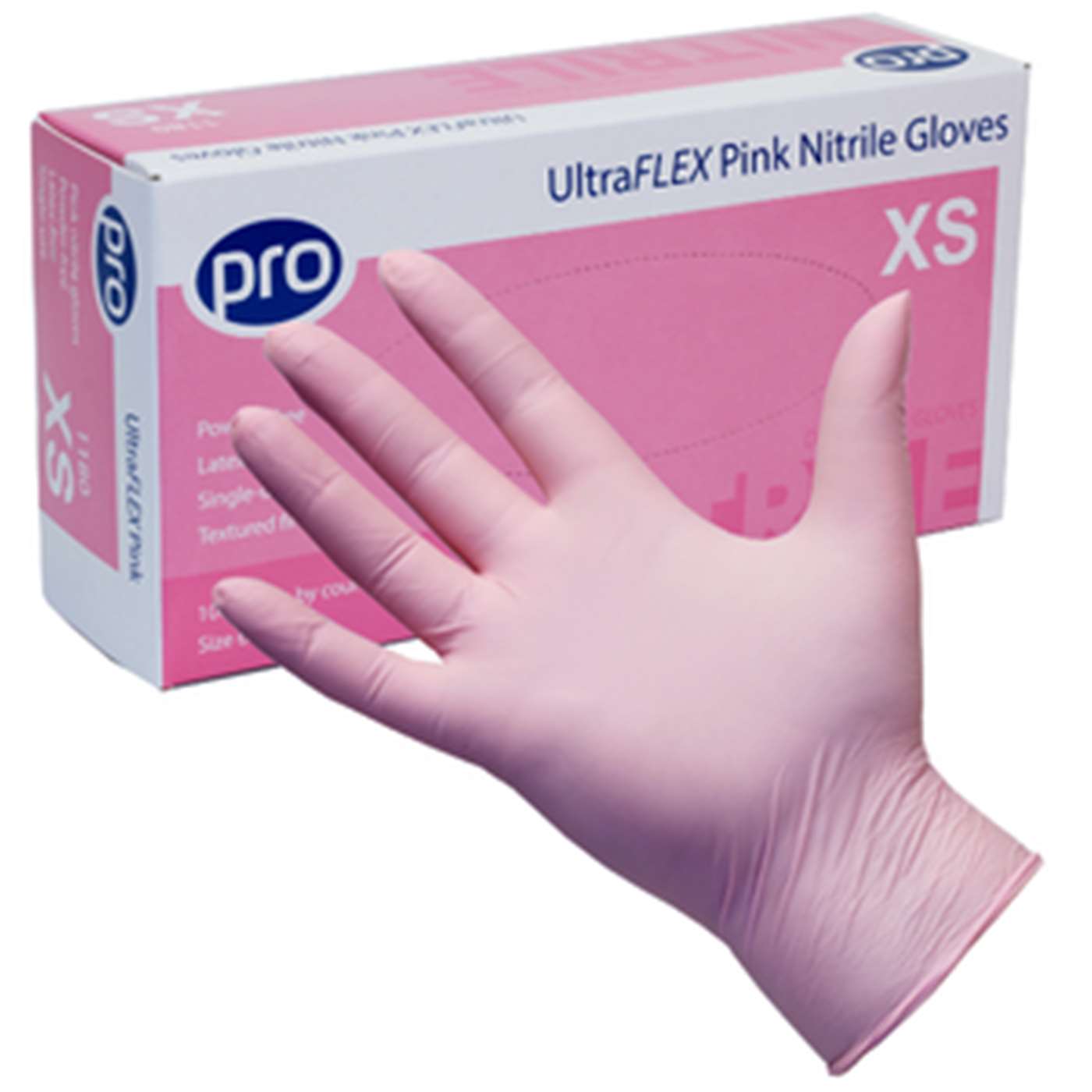 Pink medical shop gloves