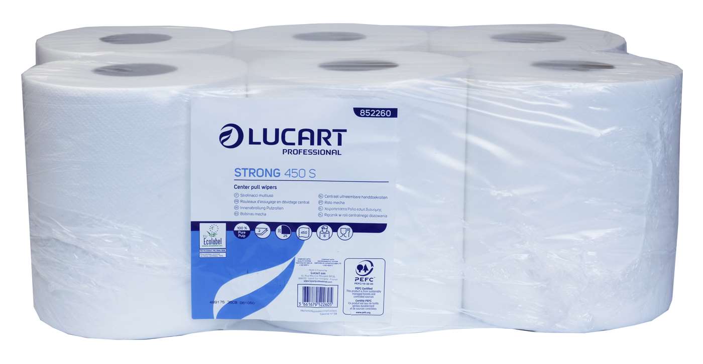 STRONG 2 Ply White Centrefeed 20cm x 115m