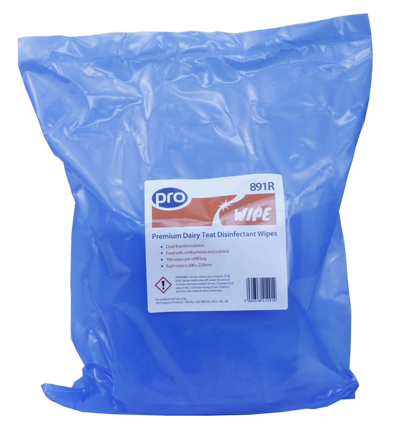 PRO Premium Dairy Teat Wipes Refill