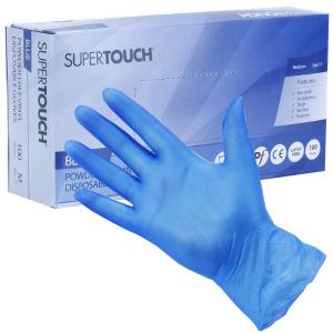 Super Touch Blue Vinyl Disposable Gloves