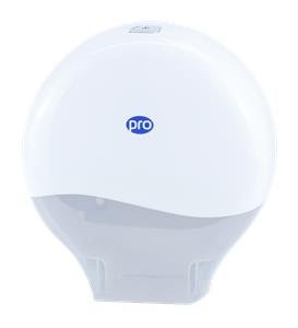 PRO Mini Jumbo Toilet Roll Dispenser White