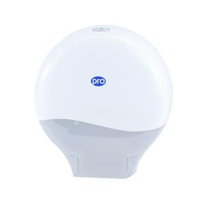 PRO Mini Jumbo Toilet Roll Dispenser White