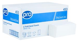 PRO C-Fold 2 Ply White Hand Towels