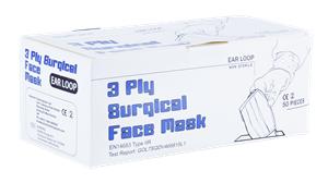 Fluid Resistant Ear Loop Face Mask Type IIR White
