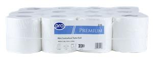 PRO Mini Centrefeed Toilet Rolls 13cm x 100m
