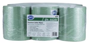 PRO AGRI 2 Ply Green Premium Udder Wipe 23cm x 140m (individually wrapped)