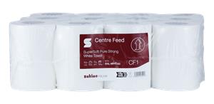 White Economy 2 Ply Mini Centrefeed Roll
