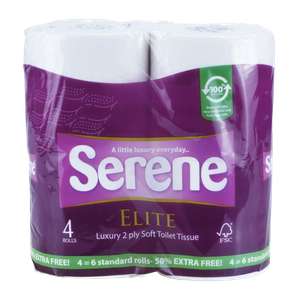 Serene Elite 2 Ply Embossed Toilet Rolls 260 Sheet